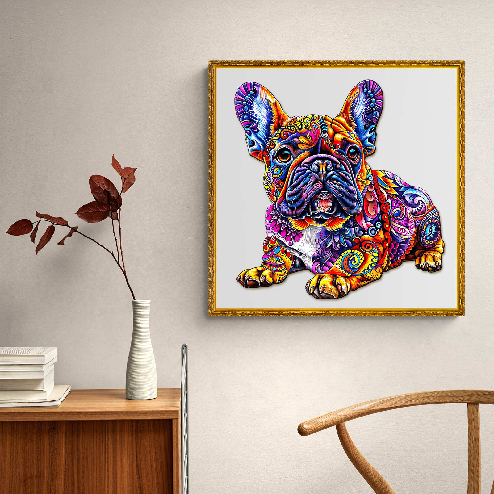 French Bulldog-2 Wooden Jigsaw Puzzle