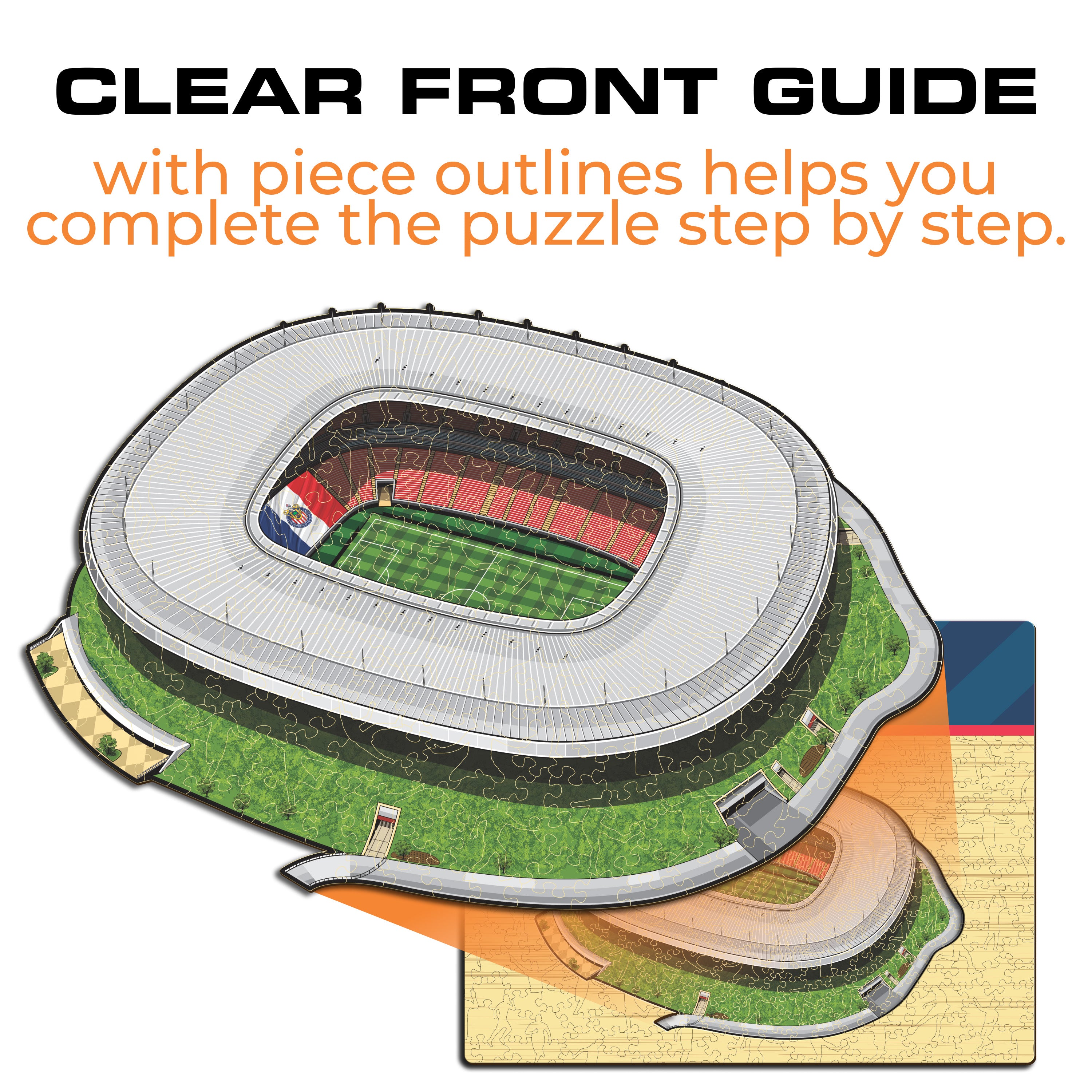 Chivas Guadalajara® Estadio Akron - Wooden Puzzle