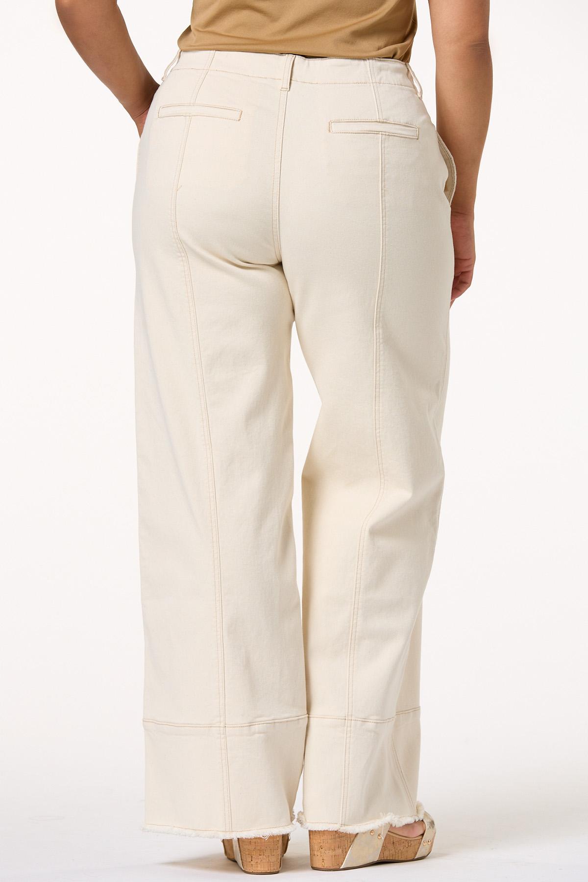 Plus Size Natural Wide Leg Jeans