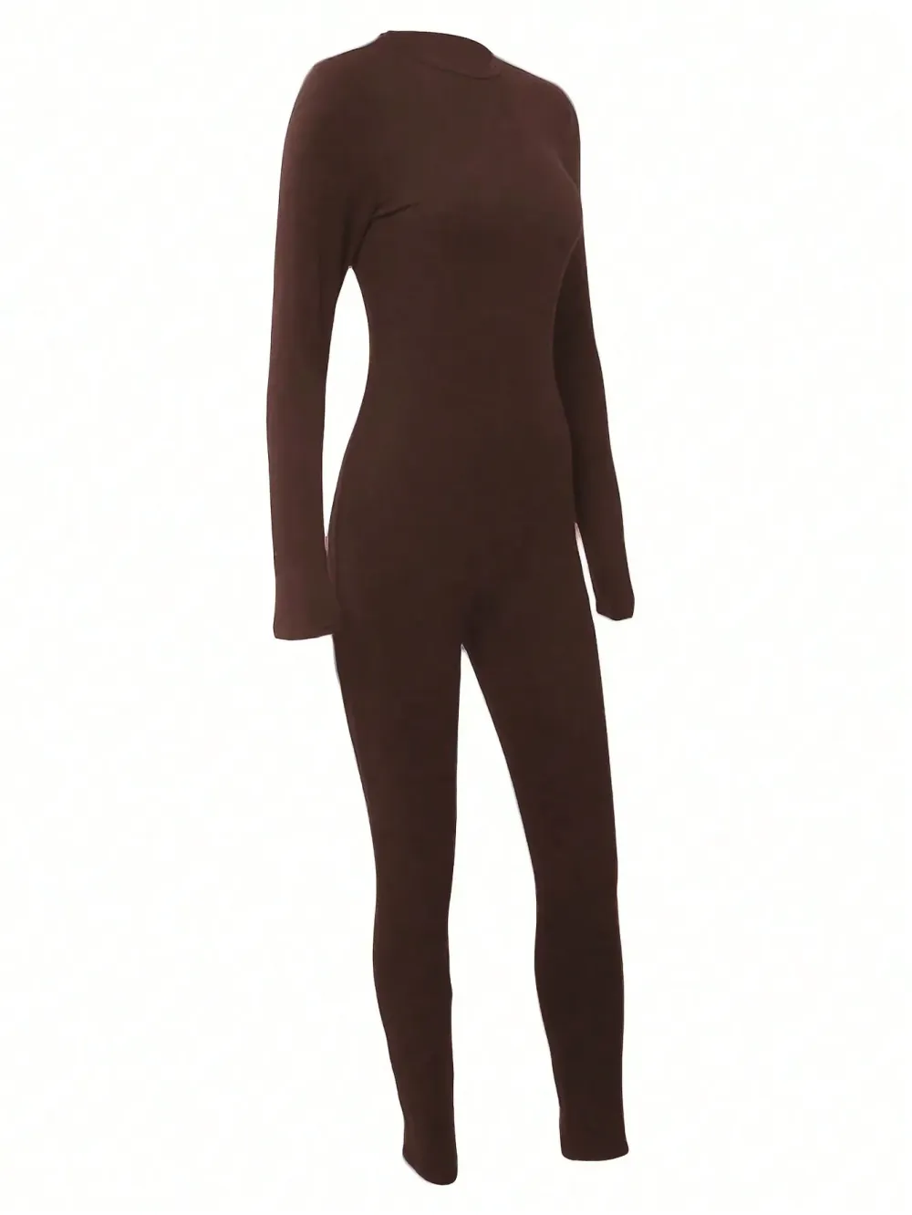 Women Solid Color Long Sleeve Jumpsuit