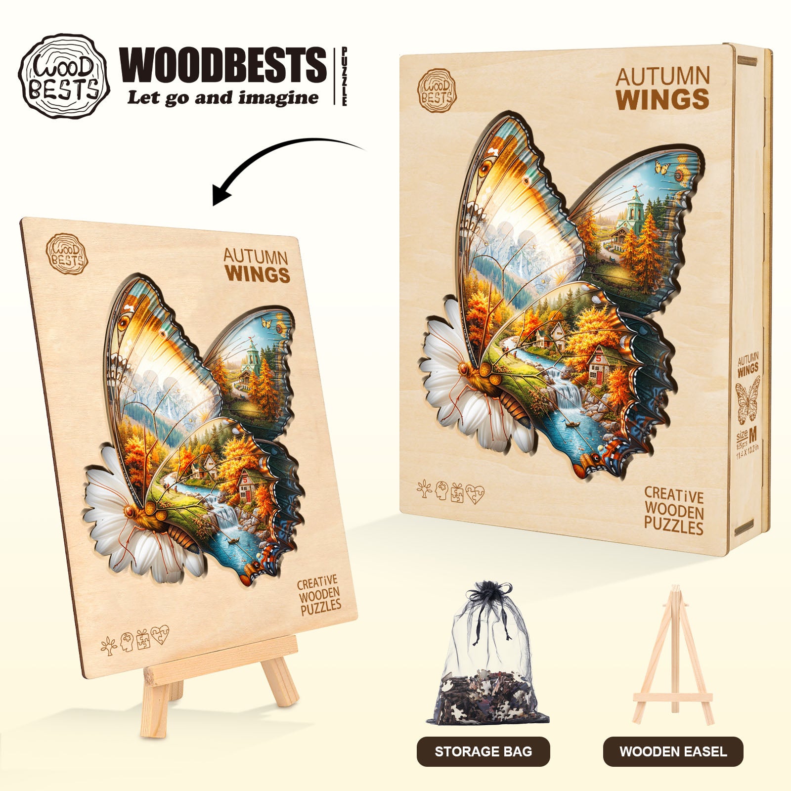 Autumn Wings Wooden Jigsaw Puzzle