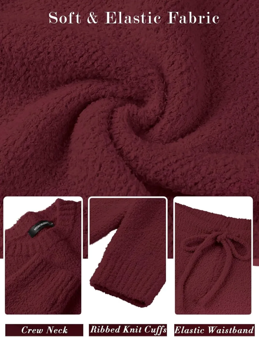 Womens Pajama Sets 2025 Fall Lounge Sweater Set