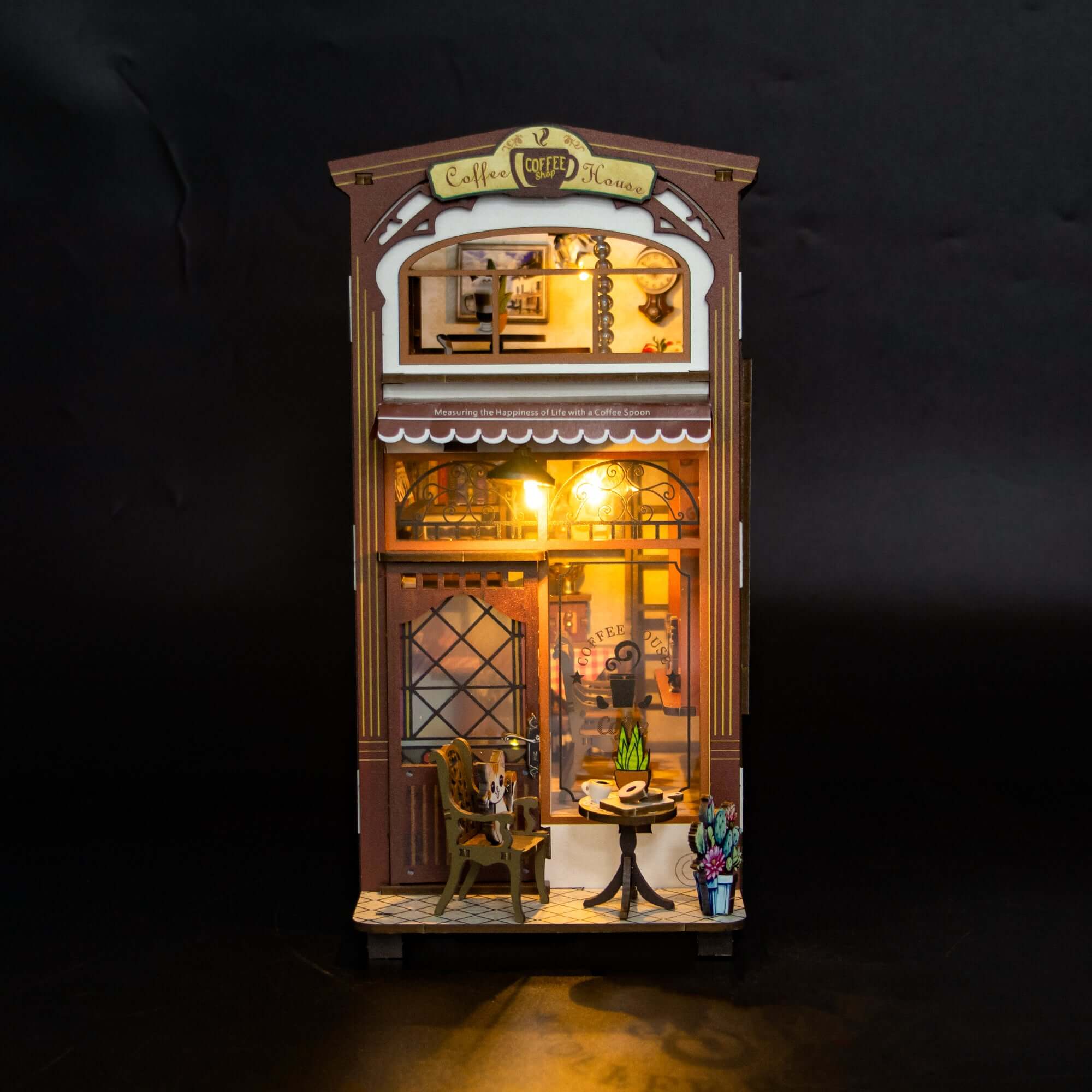 Coffee House - DIY Book Nook Kit,3D Wooden Puzzle