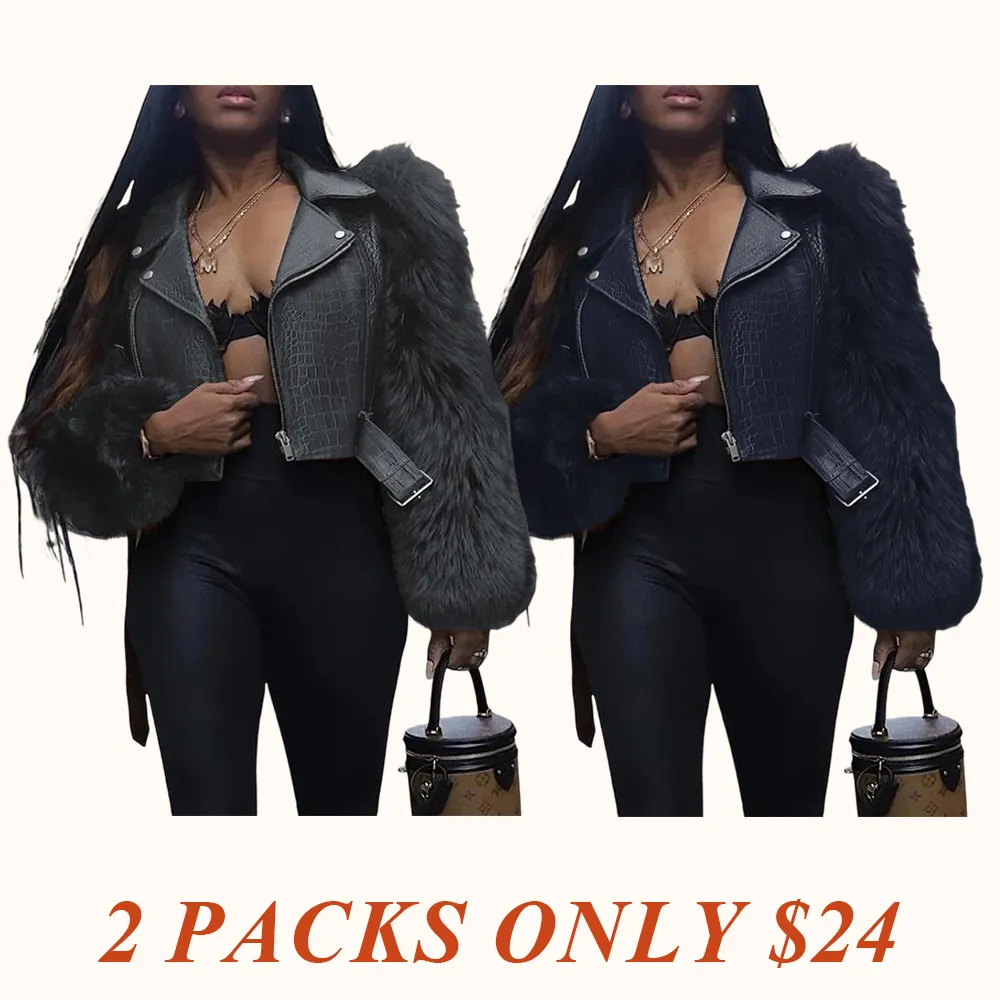 Women's Patchwork Fur Jacket