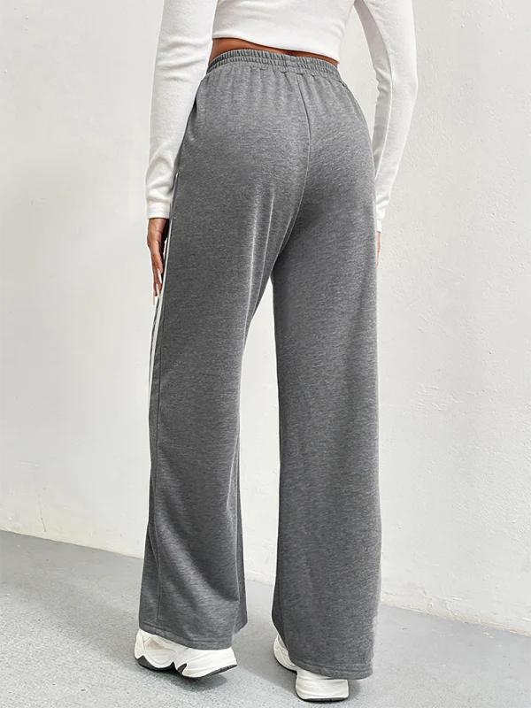 🔥 High Waisted Wide Leg Sweatpants – Sporty, Comfy & Chic Striped Lounge Pants 🔥