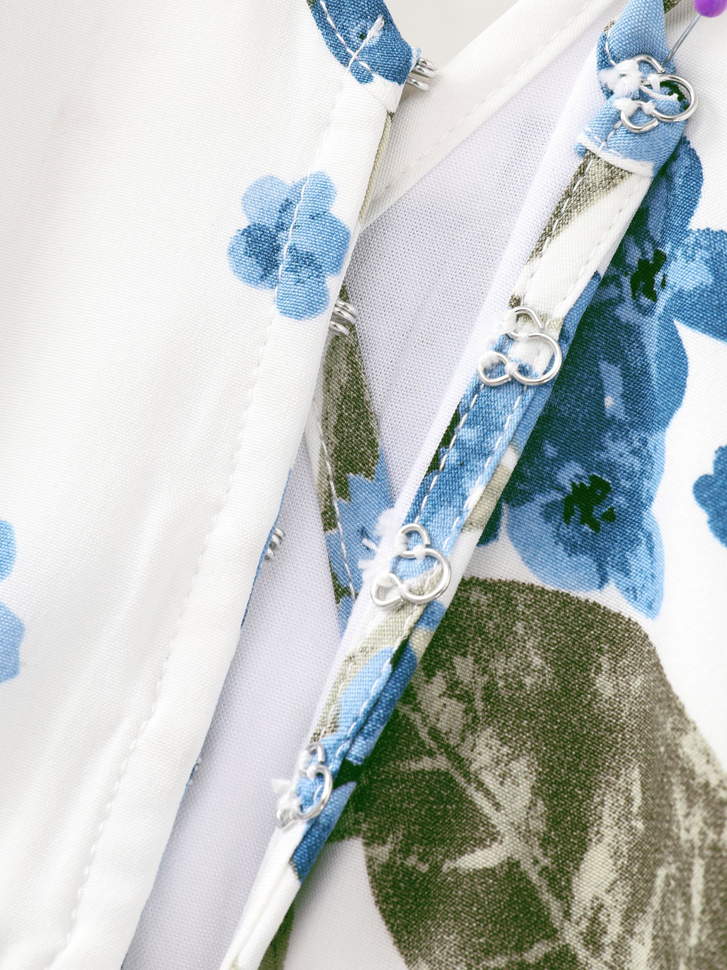 Large Floral Print Shirred Waist Jumpsuit