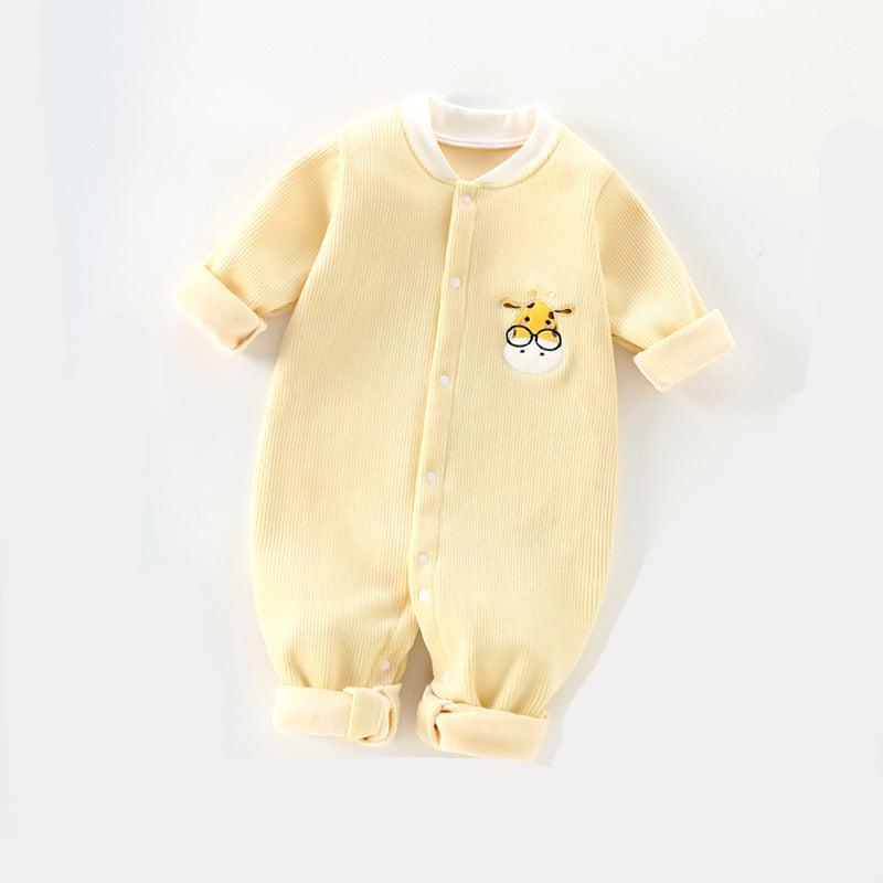 Baby Fleece Lined Cute Animal Romper