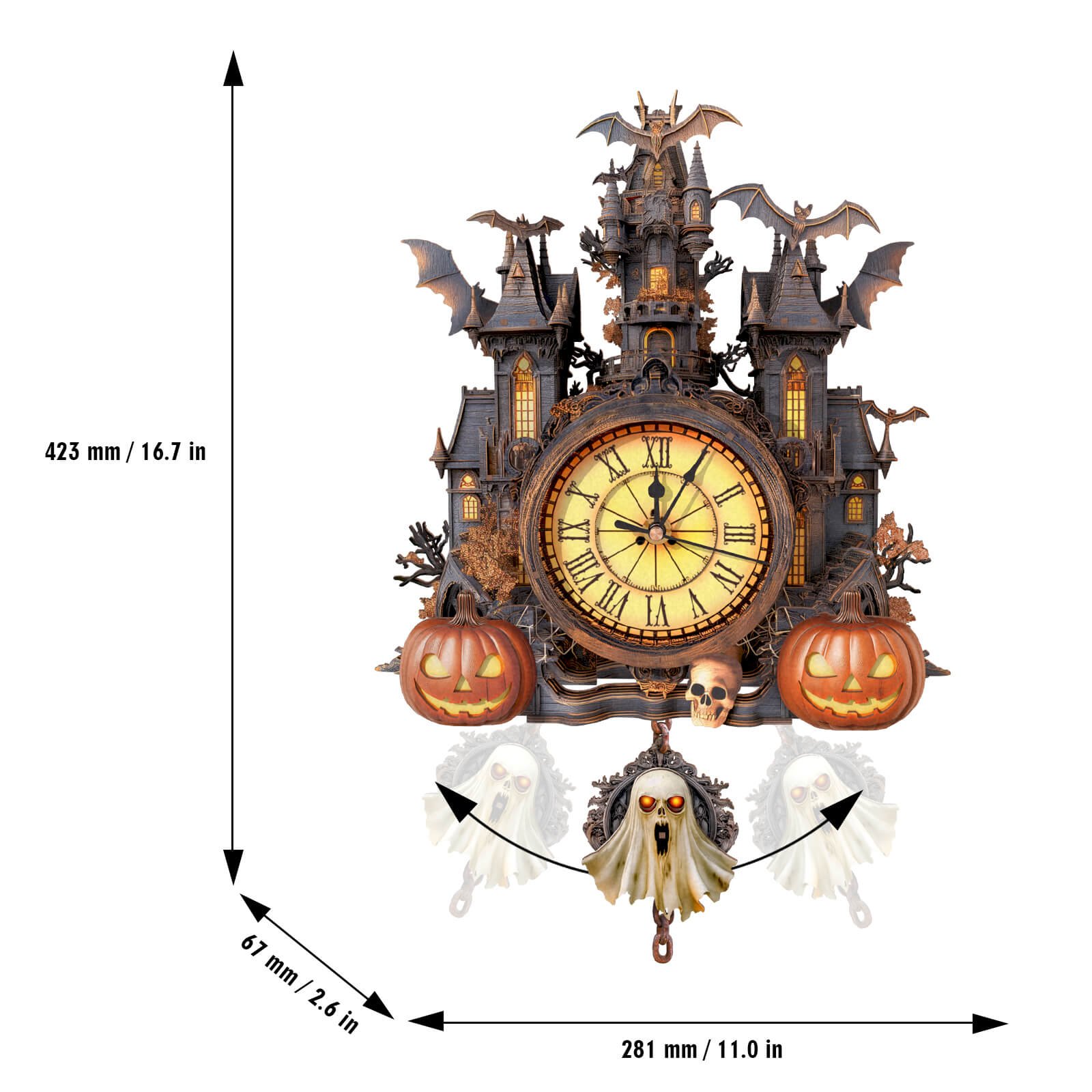 Mysterious Castle– DIY Wooden Clock, 3D Puzzle Craft Kit