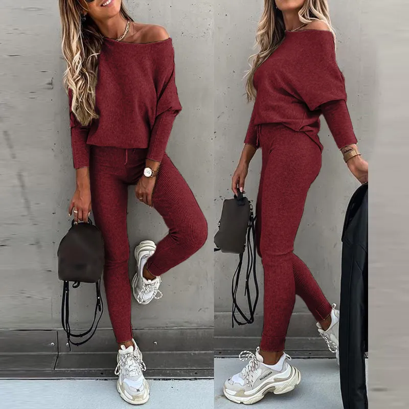 Women's 2 Piece Lounge Outfit Long Sleeve