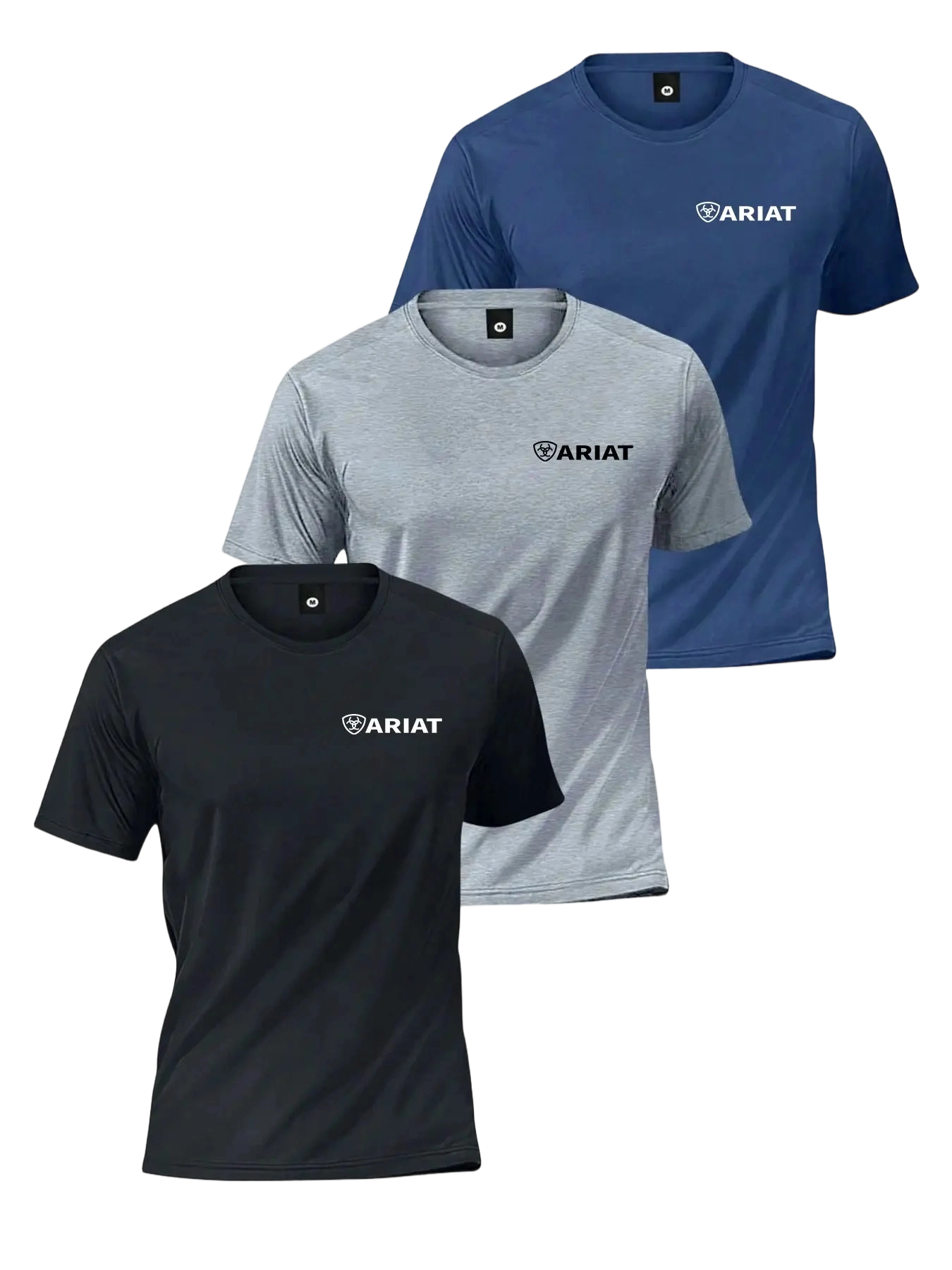 6 Piece Set Sport Short Sleeve T-Shirt, Casual Commute Wear