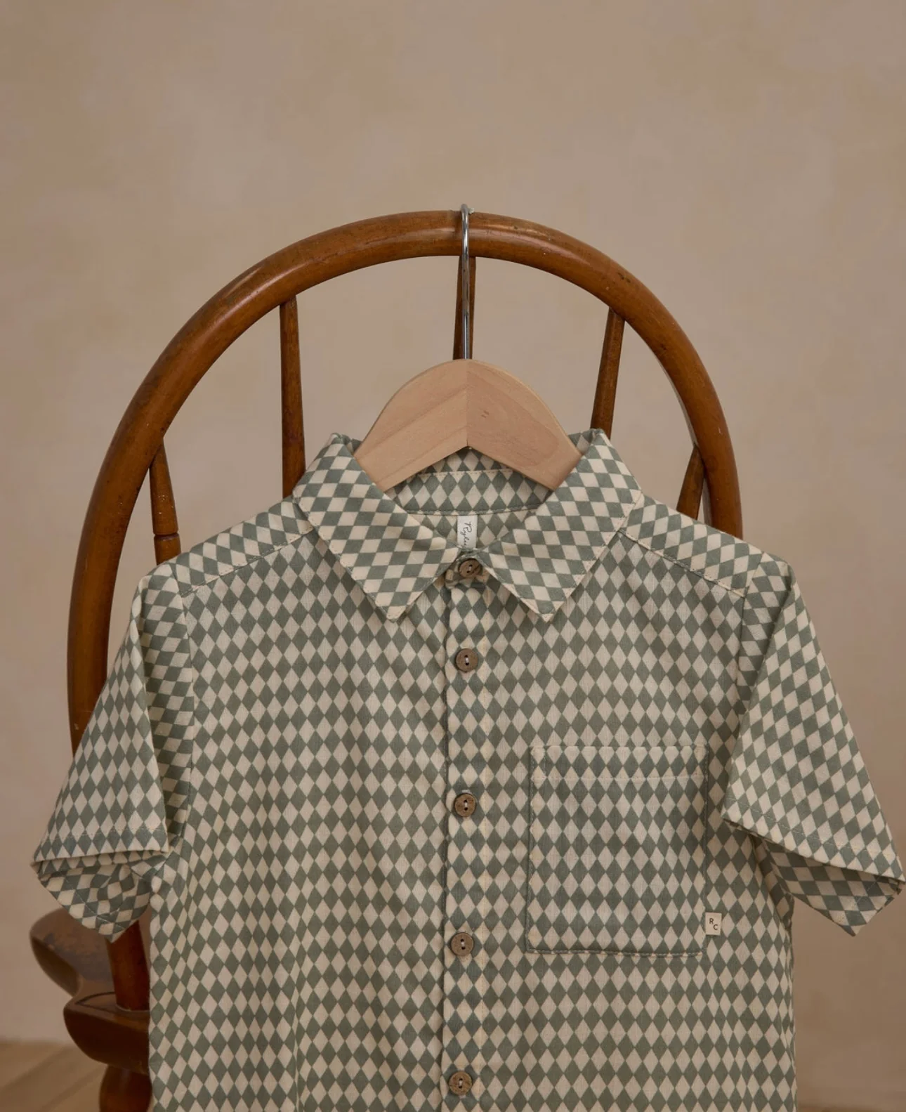 Collared Short Sleeve Shirt || Laurel Diamond