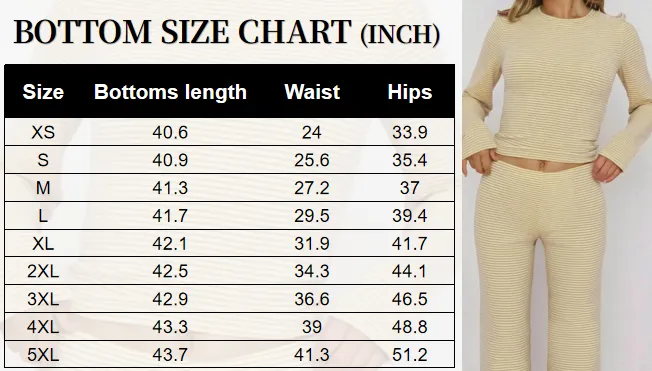 Women's Casual Striped Top & Pants Set