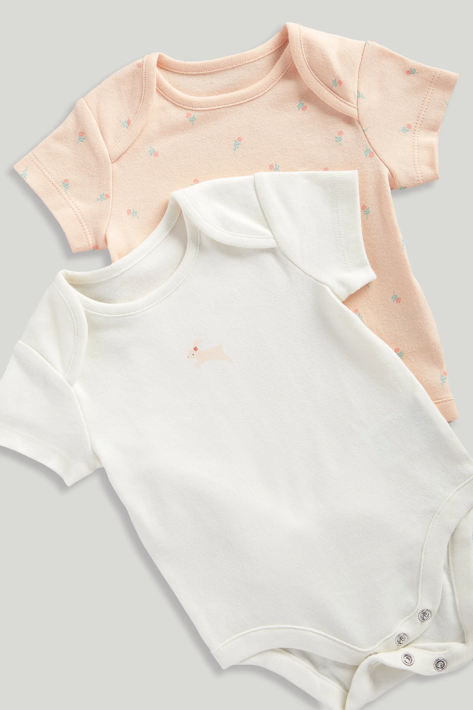 5 Pack Bunny Short-Sleeved Bodysuits