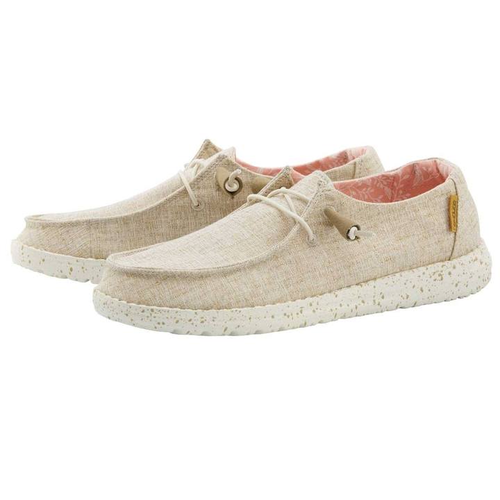 DUDE WOMEN'S WENDY CHAMBRAY WHITE NUT - 121410121