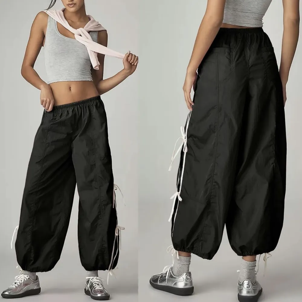 Women's Elastic High Waist Cargo Pants