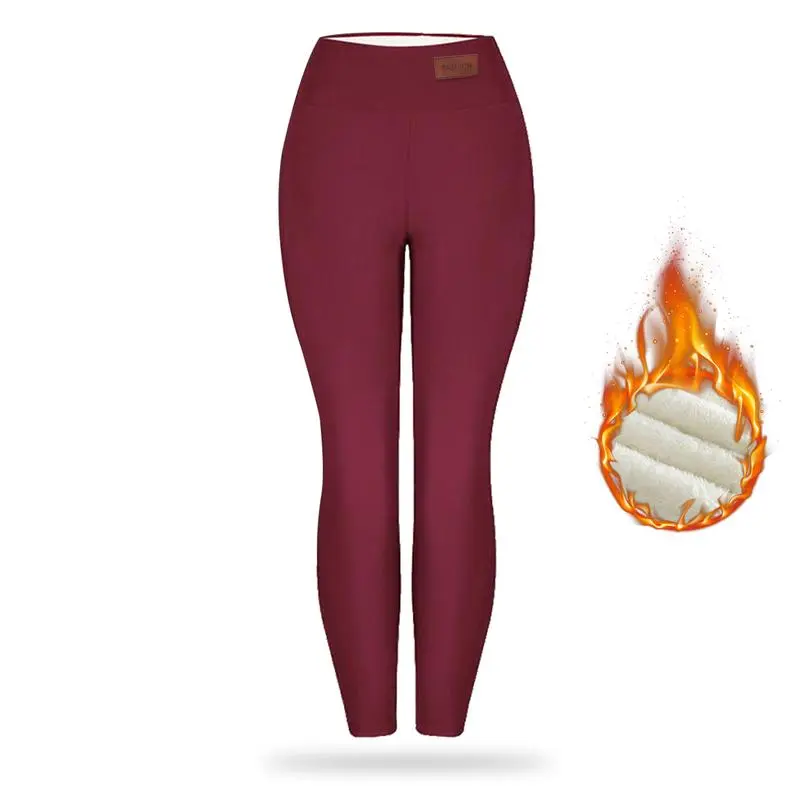 Women Winter Warm Thick Leggings Fleece Lined Stretchy Soft Thermal Sherpa Pants