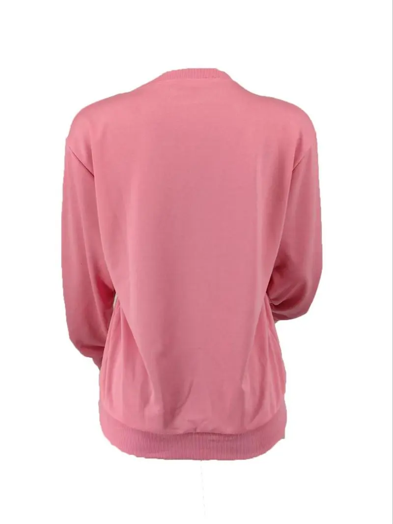 Women's Cartoon Bear Print Drop Shoulder Longsleeves