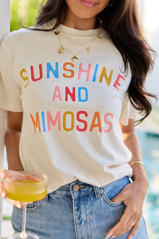 Sunshine And Mimosas Ivory Graphic Tee