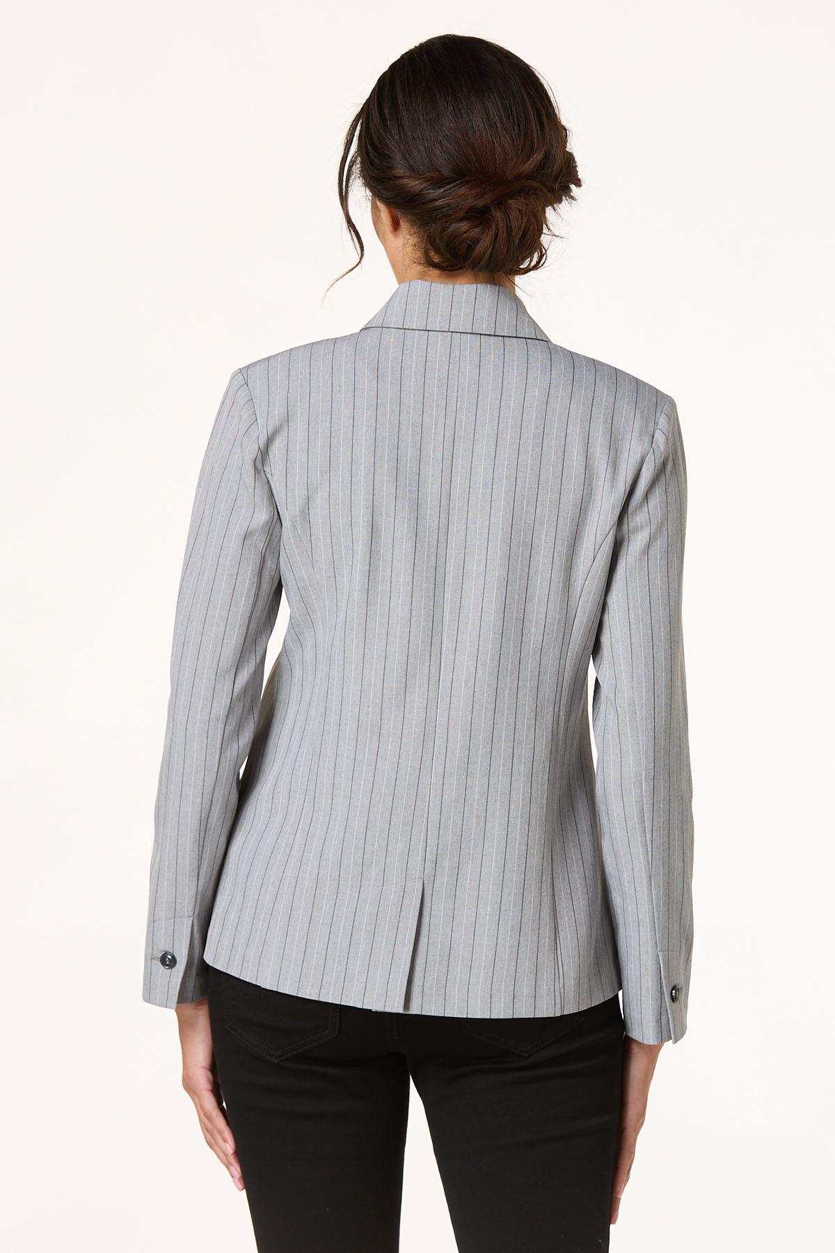 Pinstripe Triple Button Blazer