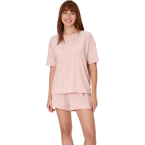 Women's Loungewear Set (2-Piece) — Ultra-Soft, Loose-Fit T-Shirt and Sleep Shorts