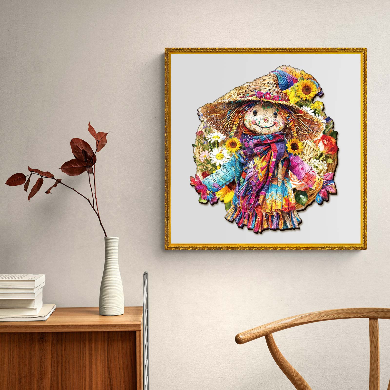 Straw Maiden Wooden Jigsaw Puzzle