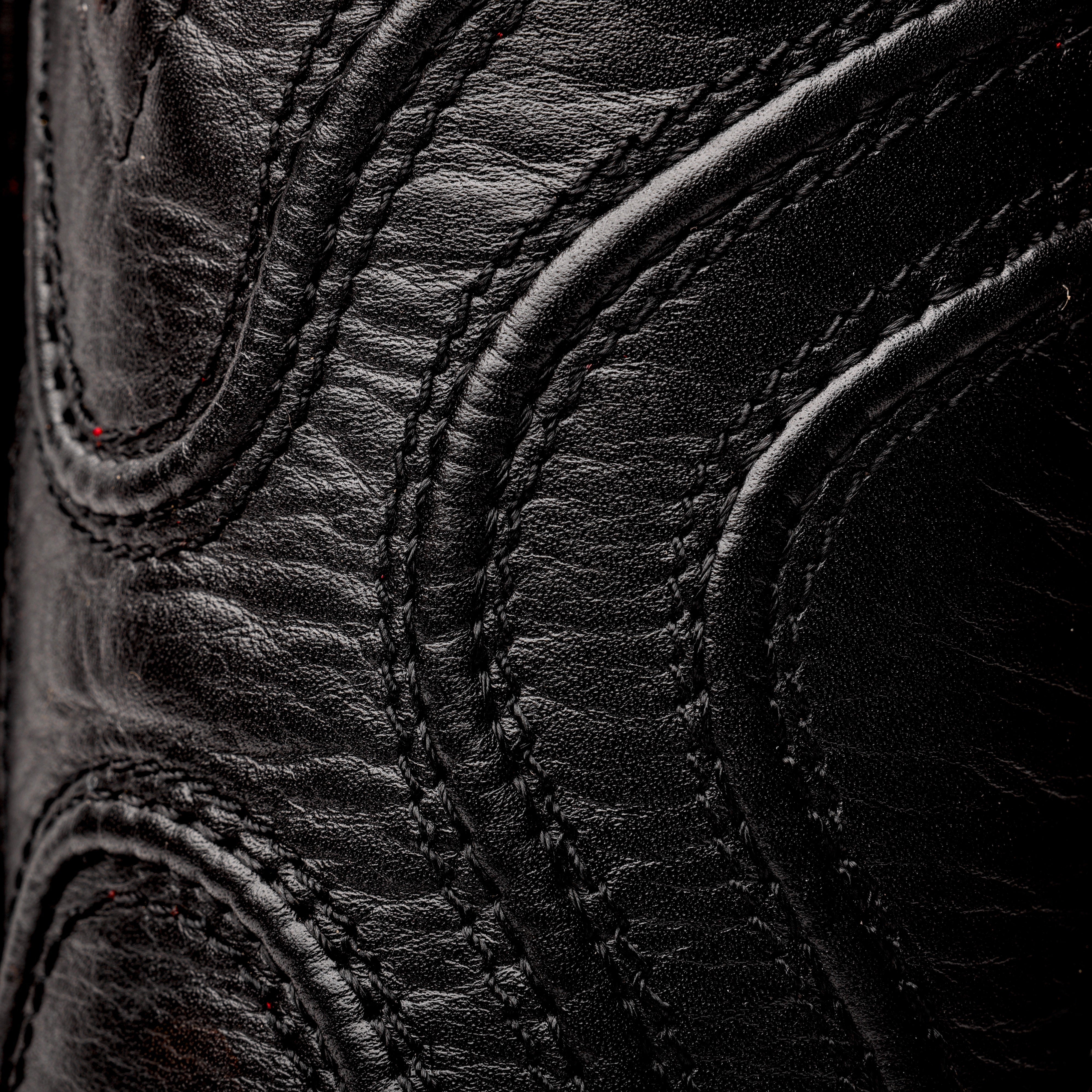 Matte Black Jumbo Pirarucu Leather Boots - Square Toe