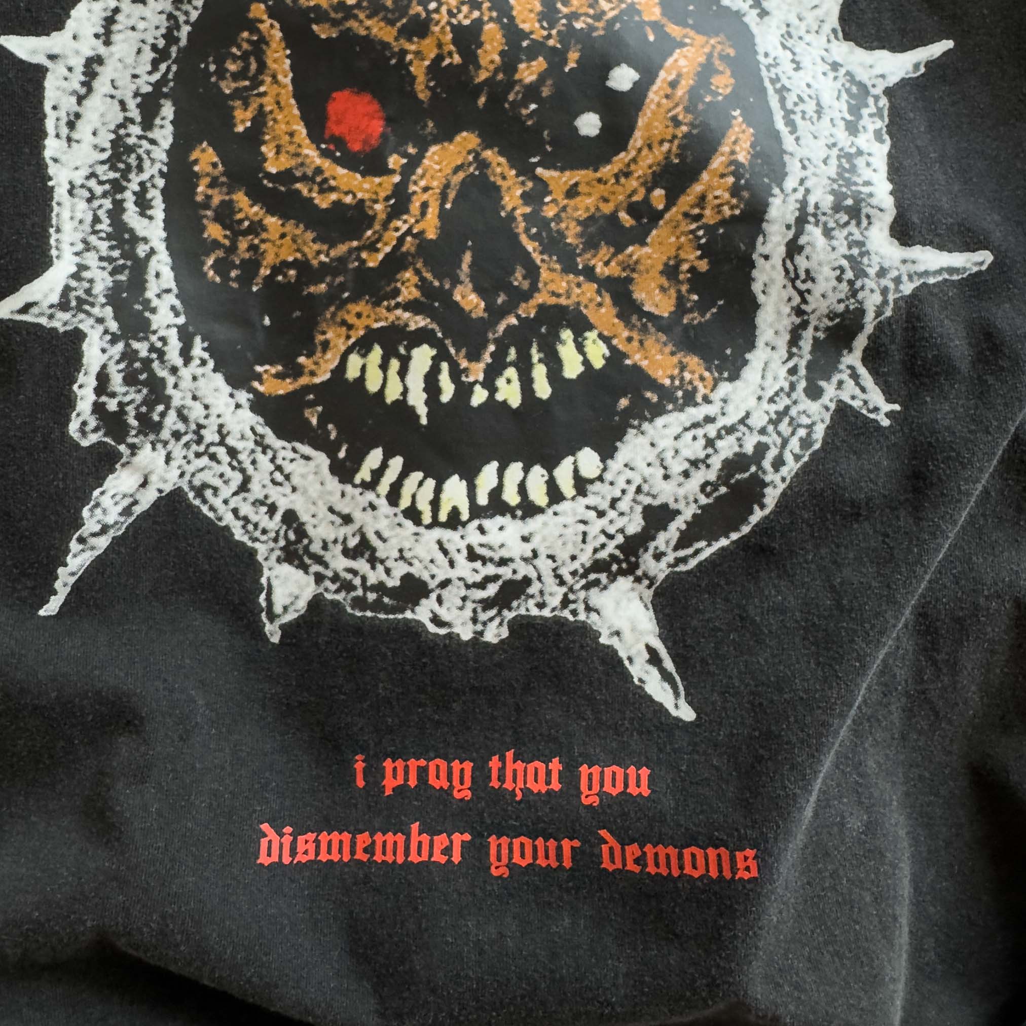 RELAXED FIT LUX CROWN OF THORNS T-SHIRT - BLACK