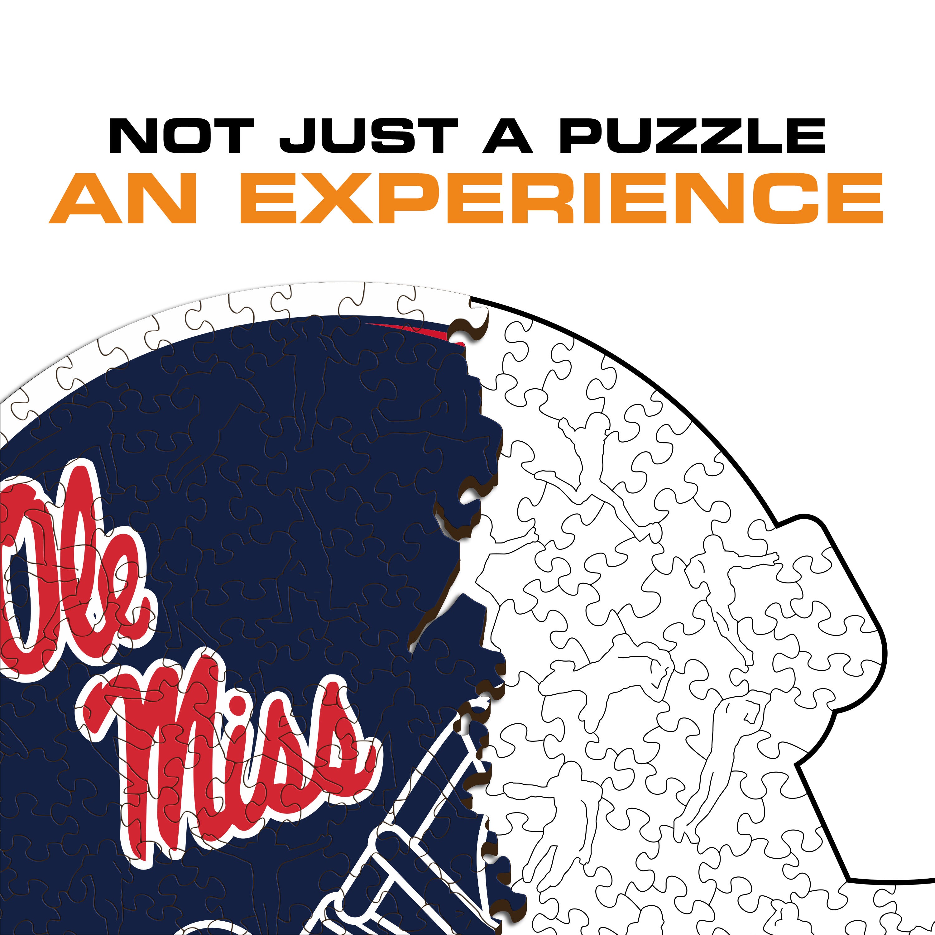 University of Mississippi Helmet - Wooden Puzzle