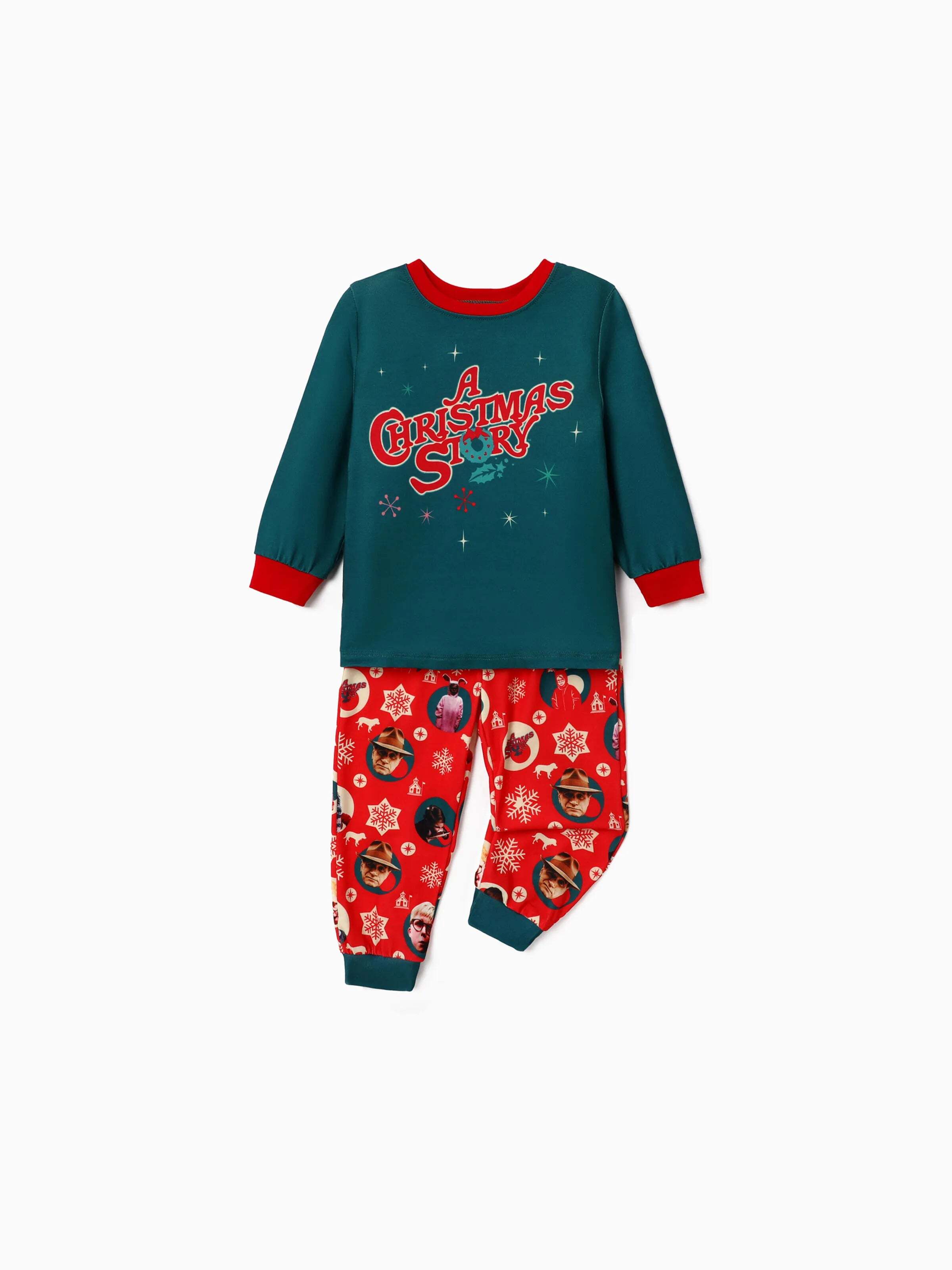 A Christmas Story Family Matching Christmas The Lamp Graphic Pajamas Sets with Christmas Socks