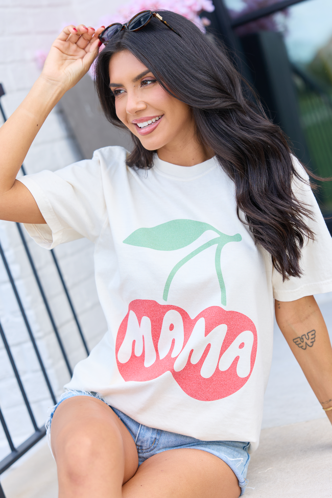 Cherry Mama Ivory Graphic Tee