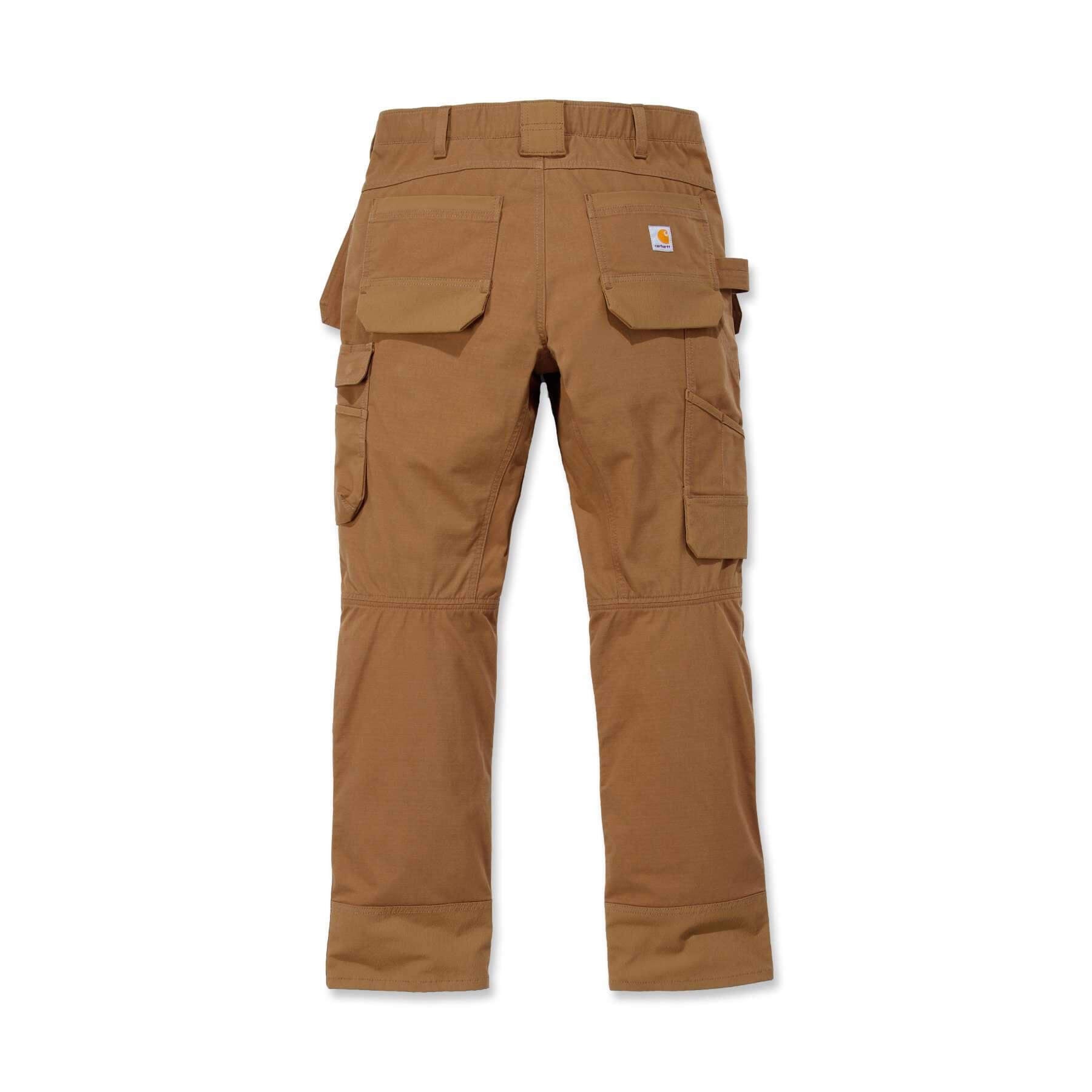 CHT Steel Relaxed Fit Double Front Multi-Pocket Cargo Trousers 103337 Brown
