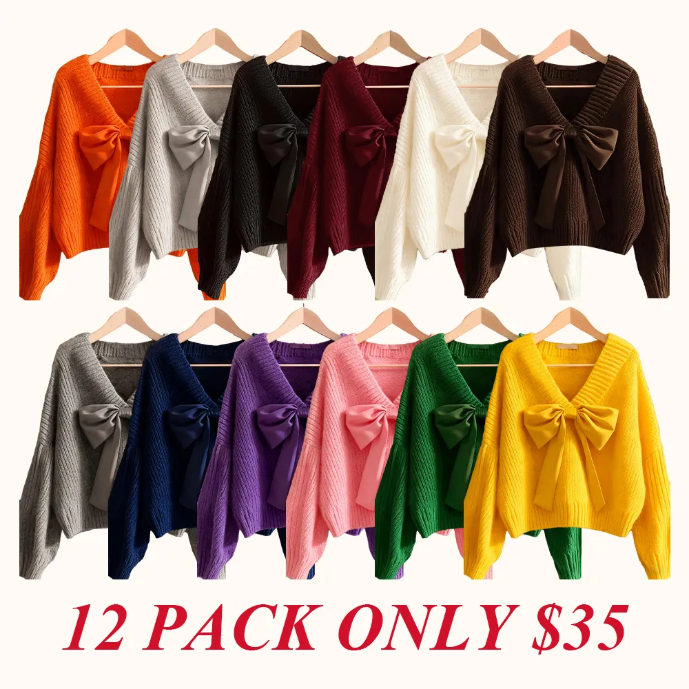 Women's Casual Bow Knit Sweater