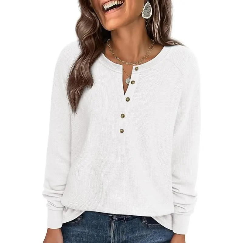 Women's Everyday Henley Long Sleeve Tee