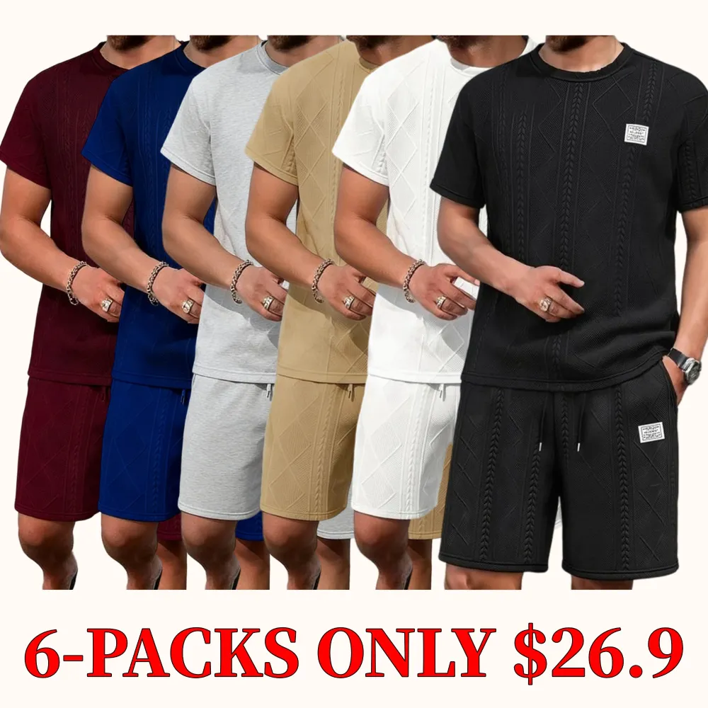 Men's summer casual sports two-piece set
