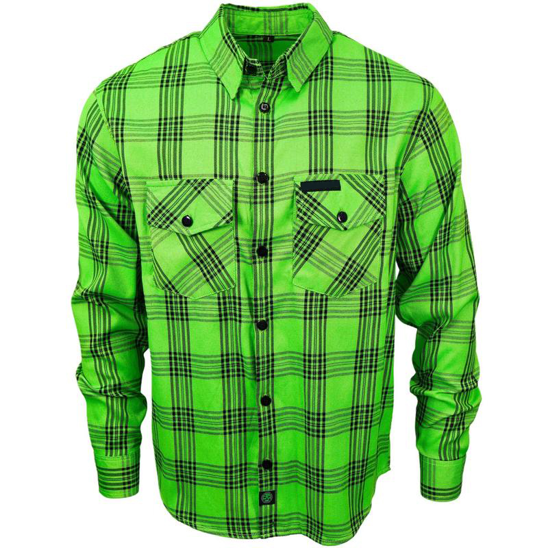 🔥 Men’s Patriot Red, White & Blue Flannel Shirt — Hidden Snap Collar