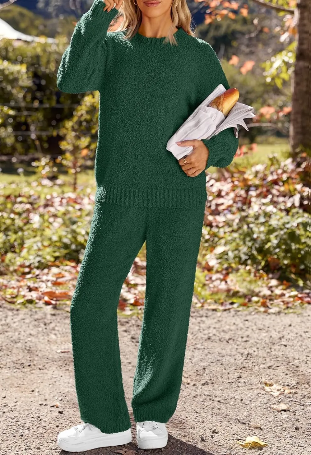 Womens Pajama Sets 2025 Fall Lounge Sweater Set