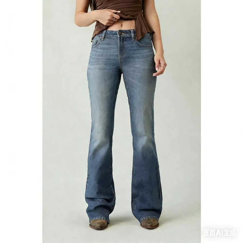 Women's Jade Low Rise Bootcut Jeans Stretch Dark Blue