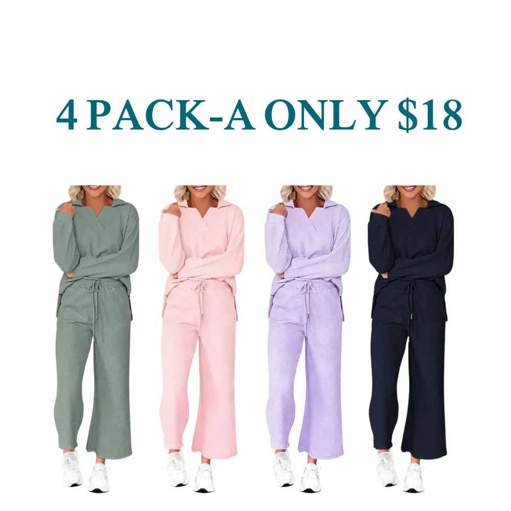 Women's two-piece set with collar