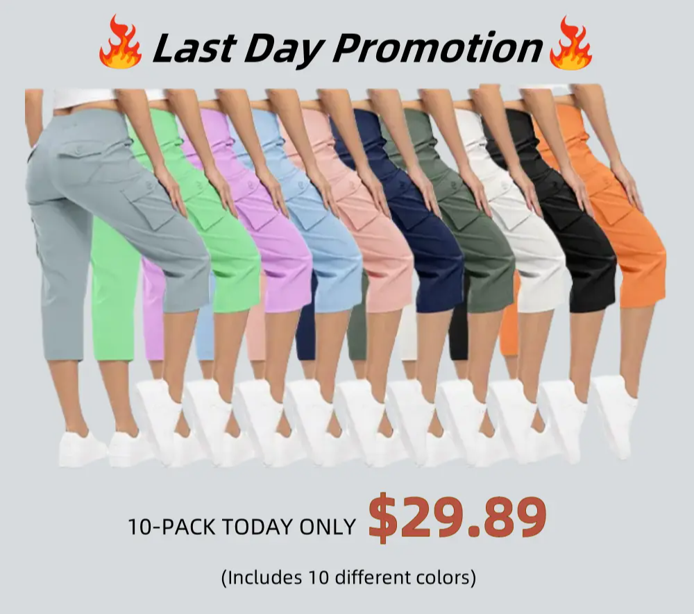 💝FINAL SALE💝 - Multi-Pocket Capri Cargo Pants