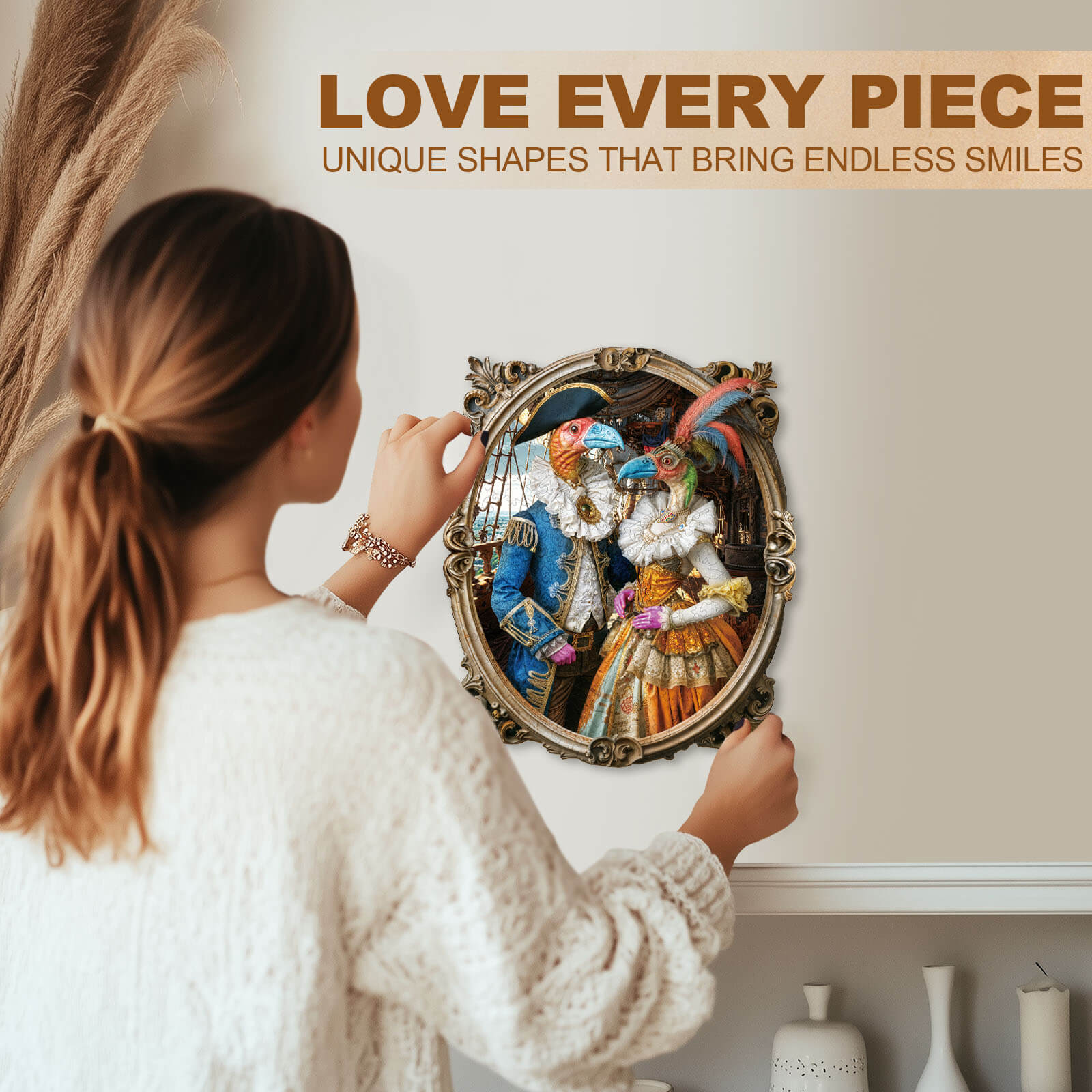 Pirate Bird Wooden Jigsaw Puzzle