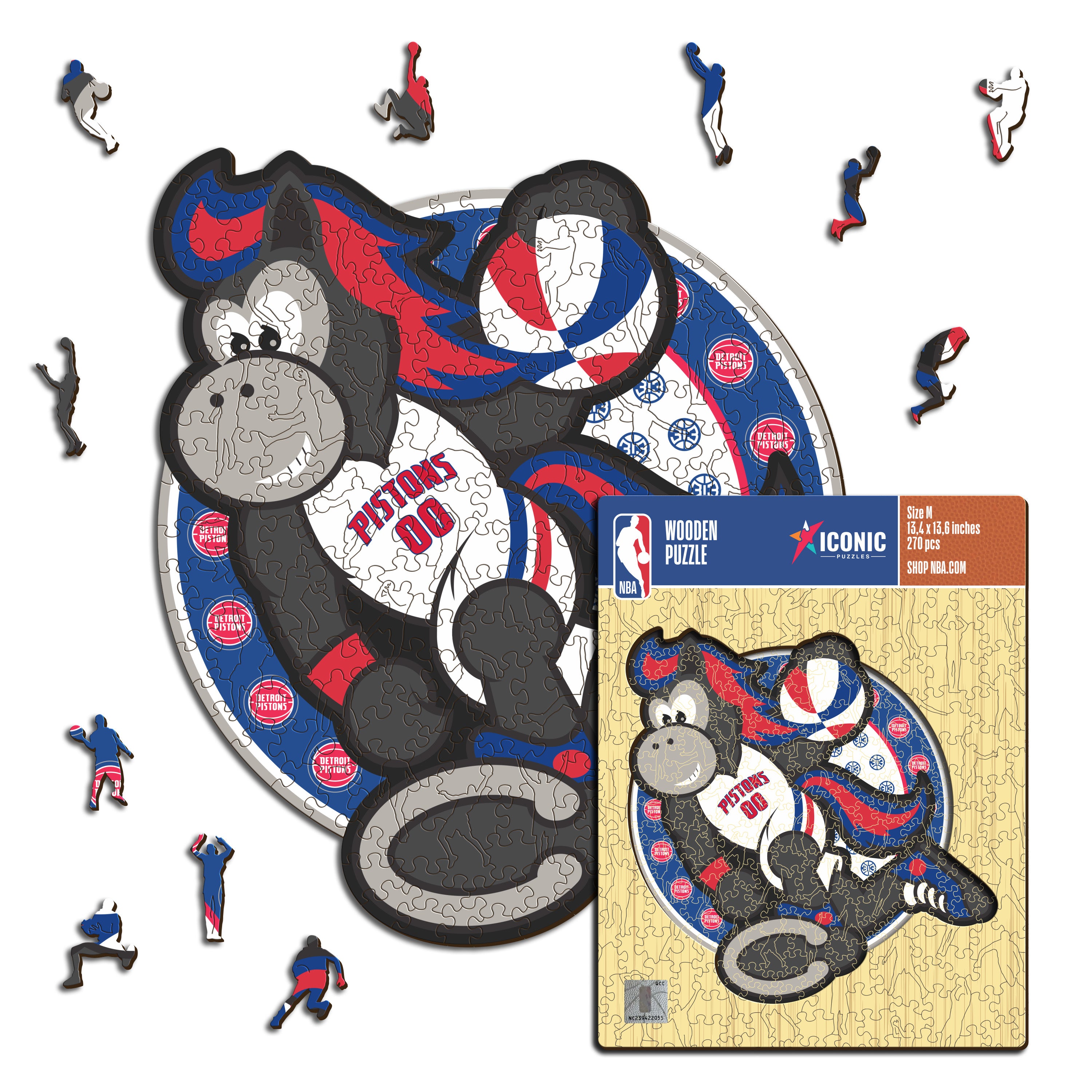 Detroit Pistons™ Mascot - Wooden Puzzle