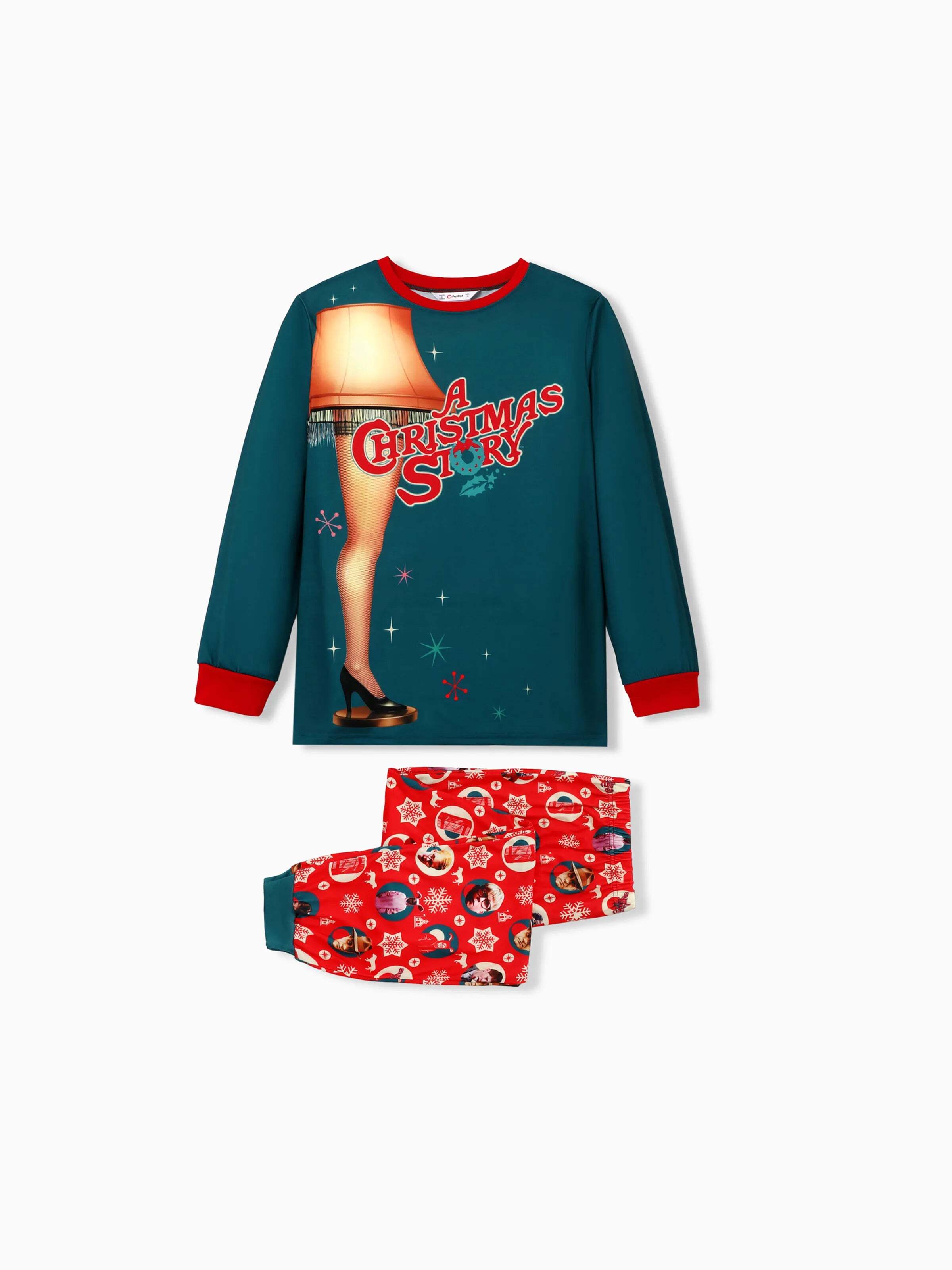 A Christmas Story Family Matching Christmas The Lamp Graphic Pajamas Sets with Christmas Socks