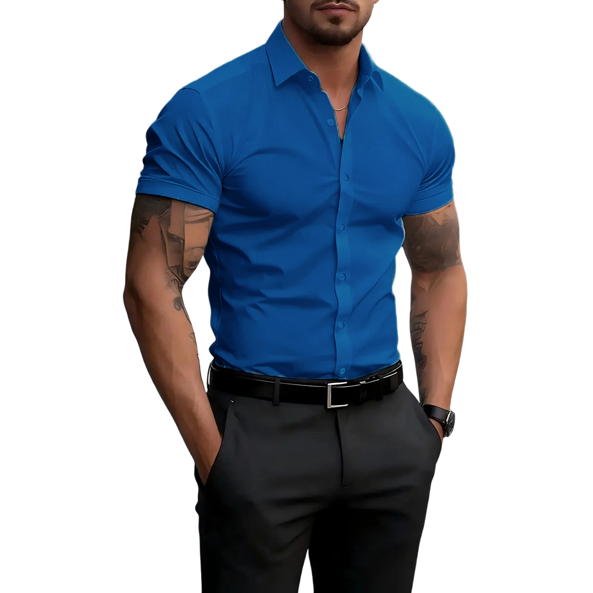 Men’s Short-Sleeve Button-Down Shirt