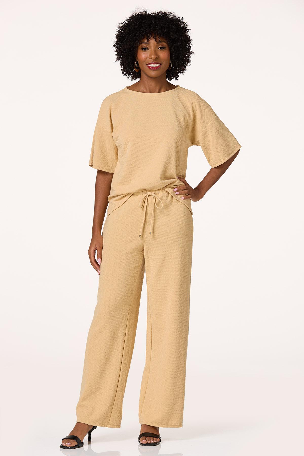 Textured Cold Shoulder Top