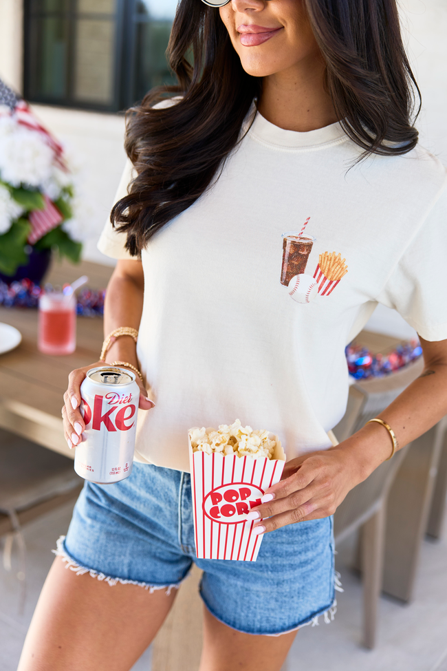 Just Here For The Snacks Ivory Graphic Tee