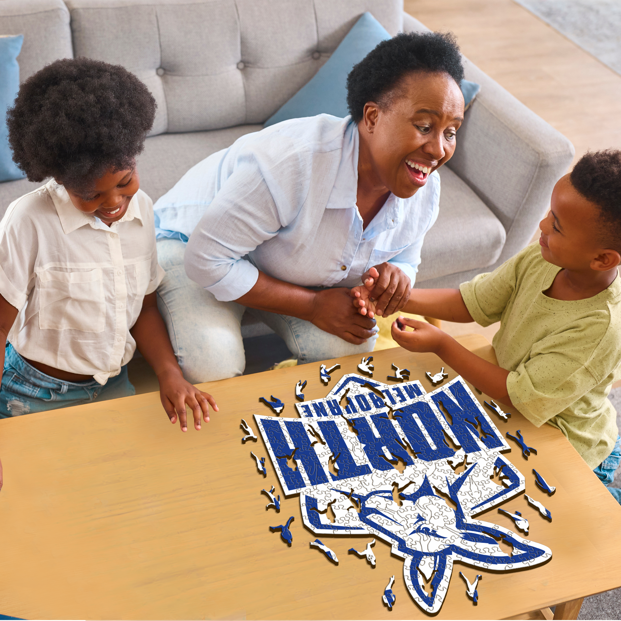 North Melbourne FC Logo - Wooden Puzzle