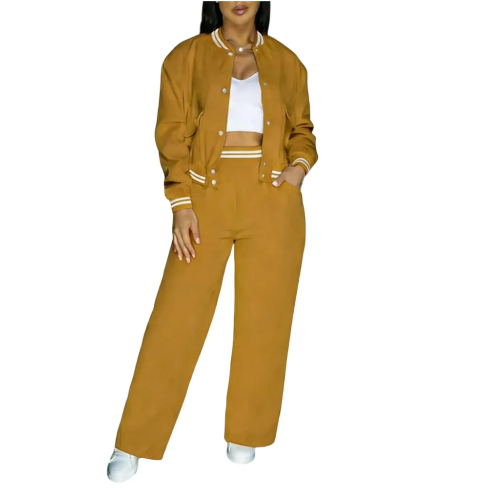 Women’s 2-Piece Baseball Jacket Set
