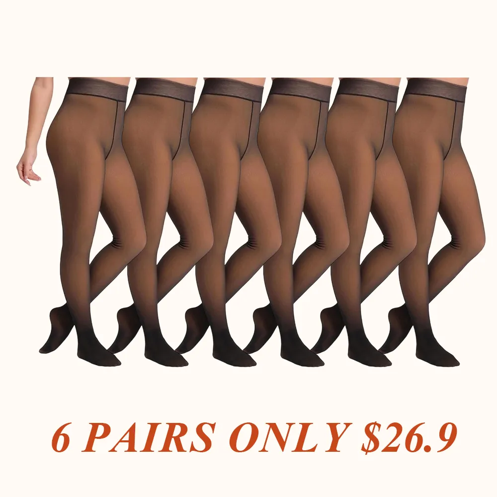 Fleece Lined Tights Sheer Women