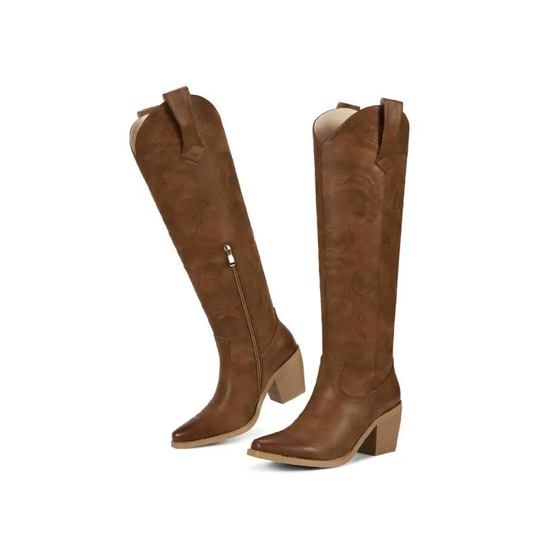 Knee High Cowboy Cowgirl Boots For Women