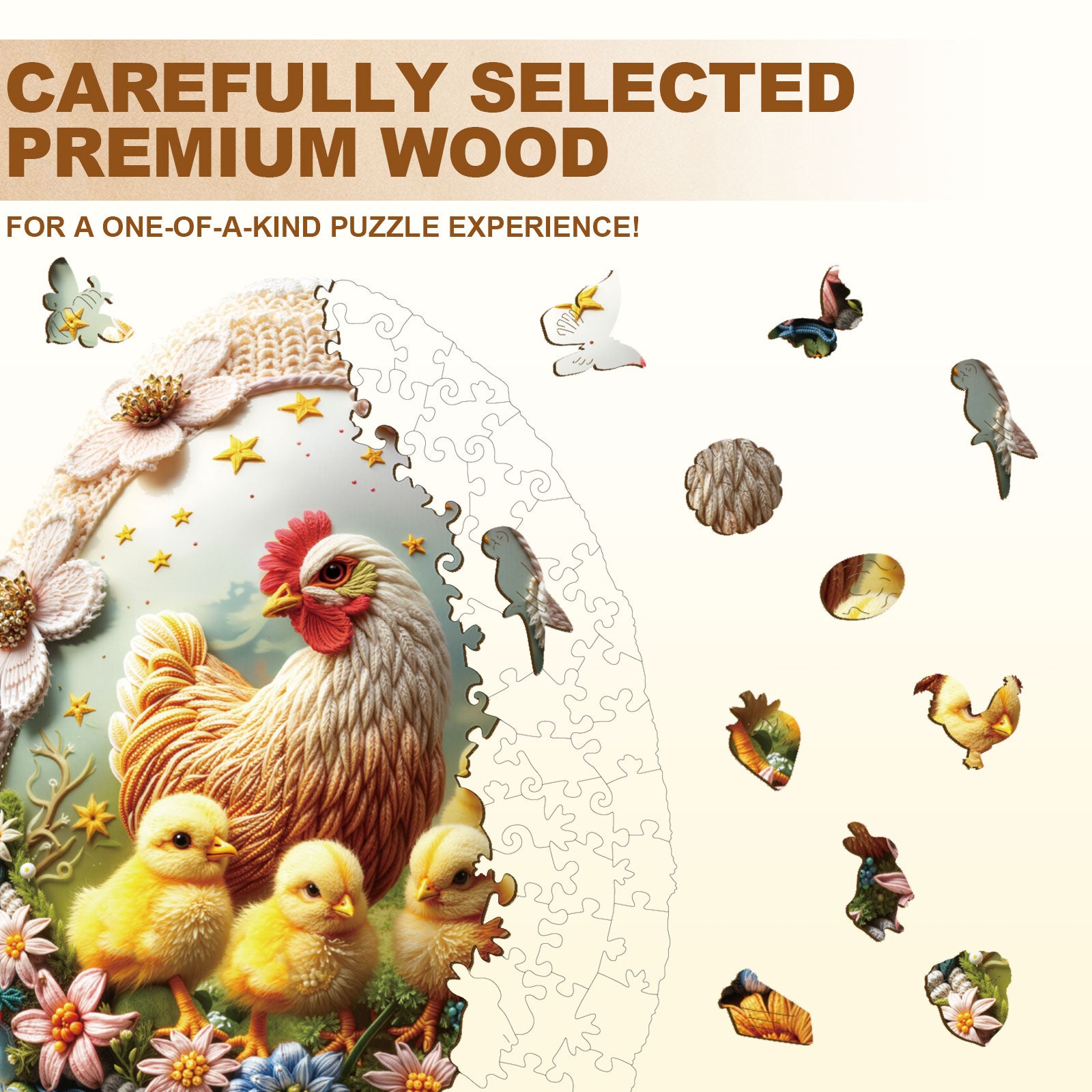 Mother’s Care Wooden Jigsaw Puzzle